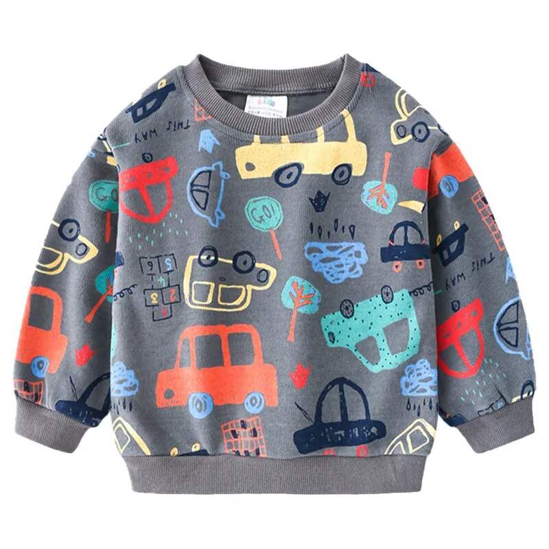 Toddler Boys Car Top-Grey