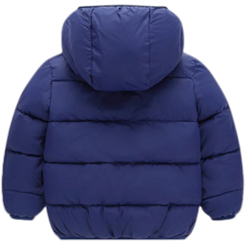 Toddler Front Zipper Puffy Coat-Navy/ Free Hat Set w/This item