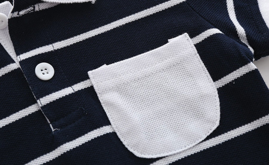 Striped Pocket Polo