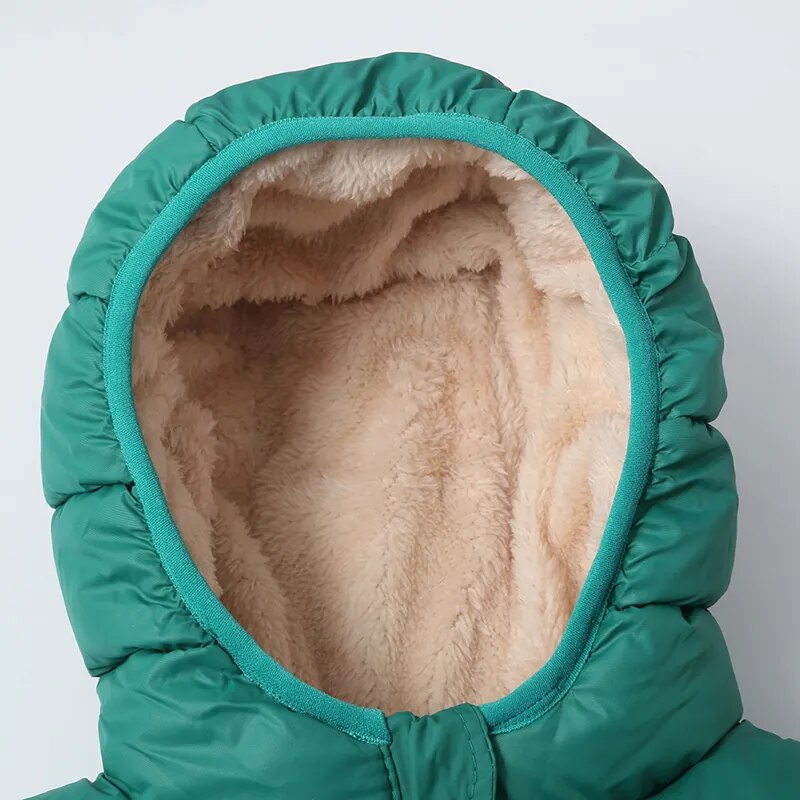 Toddler Front Zipper Puffy Coat-Green/ Free Hat set w/ this item