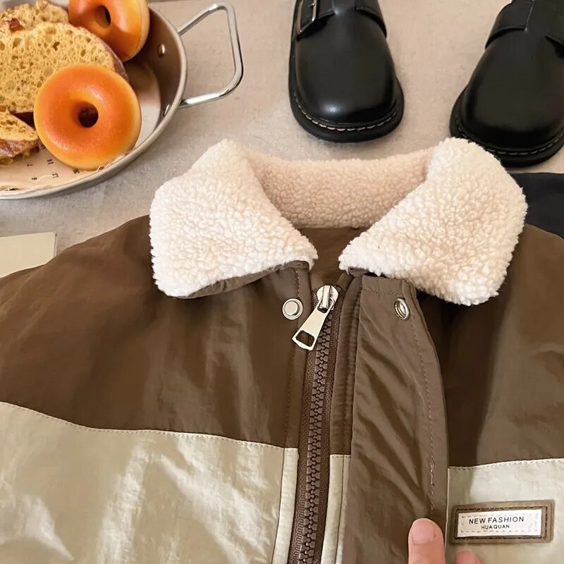 Toddler Boys Retro Lined Jacket-Coffee