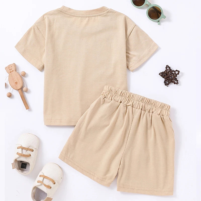 Casual Summer Cotton Sets/Khaki