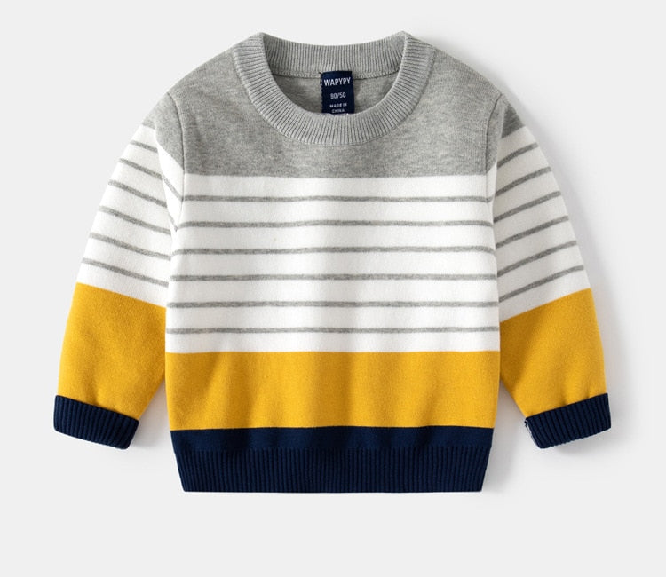 Color Block Toddler Pullover Sweater/MyLittleGuysCloset.com