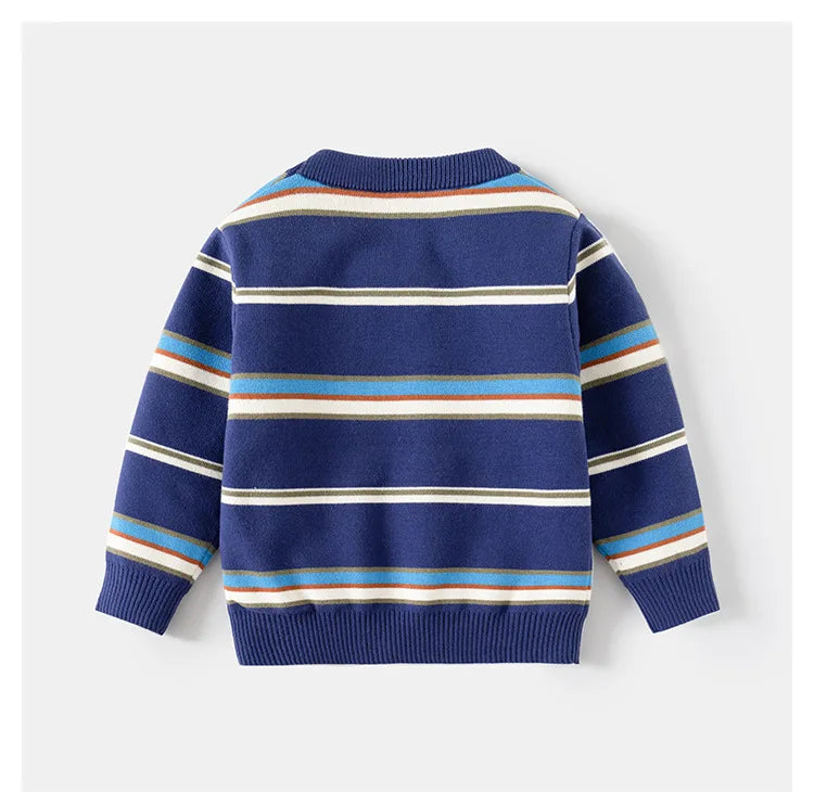 Striped Pullover-Blue