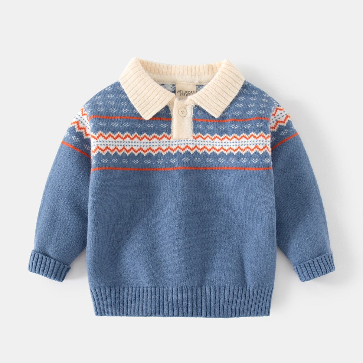 Toddler Blue Polo Sweater/MyLittleGuysCloset.com