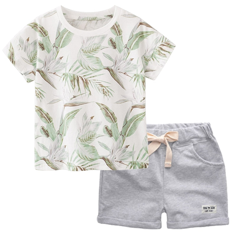 Palm Shirt & Short Set
