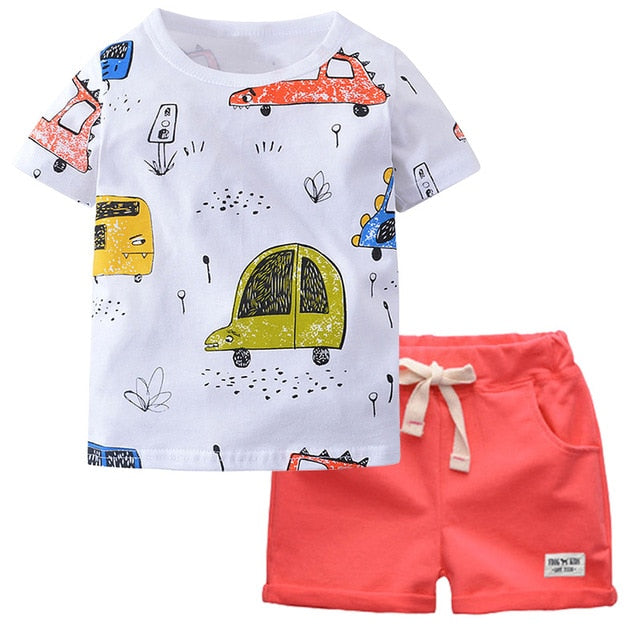Toddler Boys 2 PC Clothing Set/ Car Print