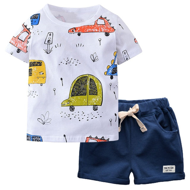 Toddler Boys 2 PC Clothing Set/ Car Print